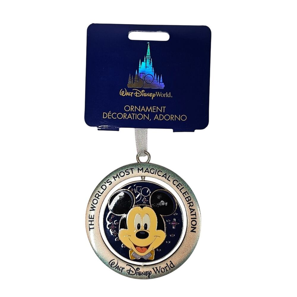 Walt Disney World 50th Birthday Celebration Christmas Tree Ornament NWT